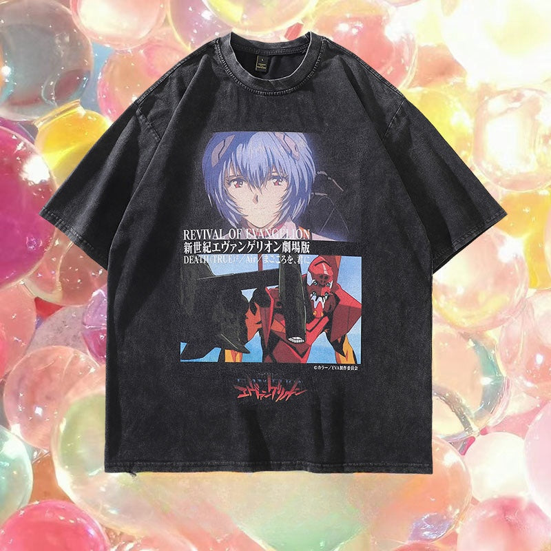 Pure Cotton Eva Ayanami Rei's Smile DTG Printed T-shirt