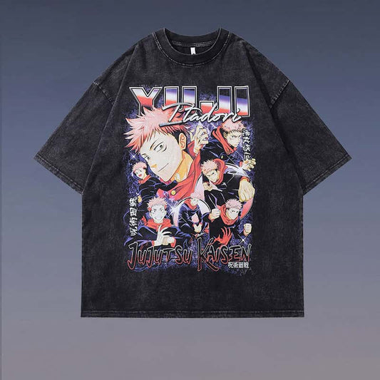 Pure Cotton Jujutsu Kaisen Yuji Itadori DTG Printed Tshirt