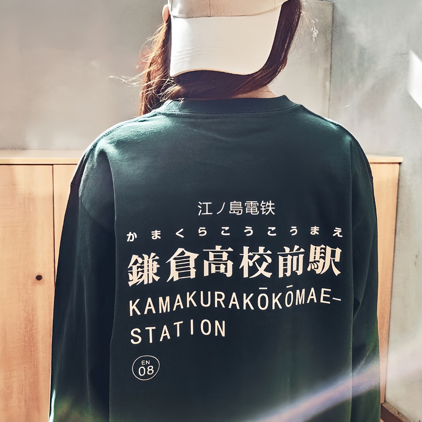 Pure Cotton Slam Dunk Kamakurakokomae Station Long Sleeve T-Shirt