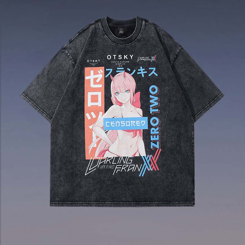 Pure Cotton Darling In The Franxx DTG Printed Tshirt