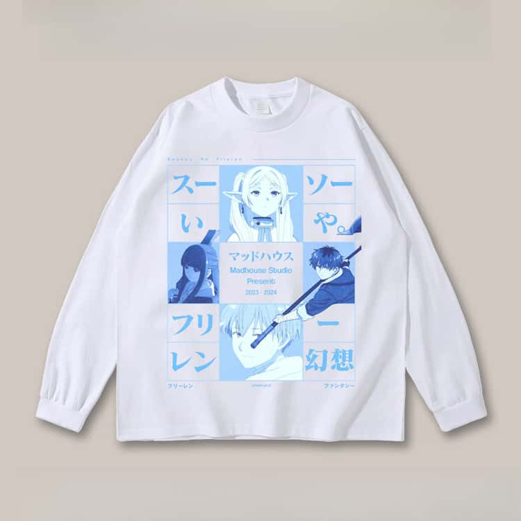 Pure Cotton Anime Frieren Long Sleeve T-Shirt