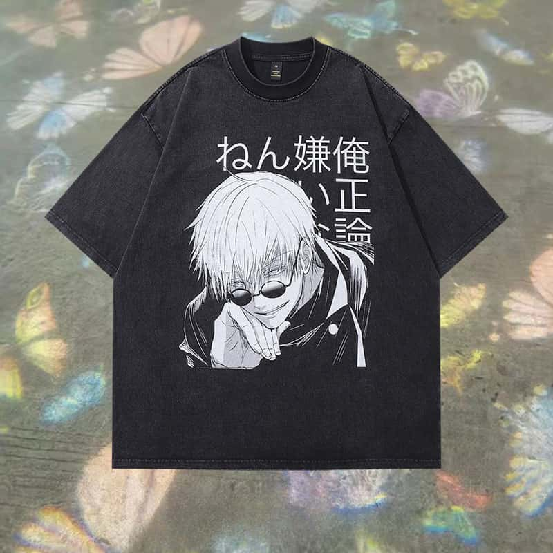 Pure Cotton Jujutsu Kaisen Satoru Gojo Cool DTG Printed Tshirt