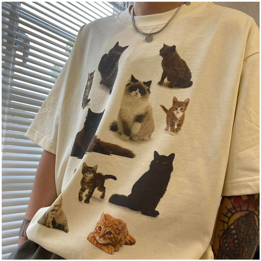 Pure Cotton Kawaii Cats Tshirt