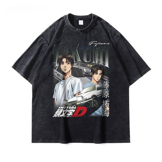 Pure Cotton Initial D DTG Printed T-shirt