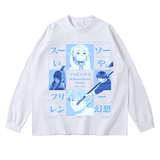 Pure Cotton Anime Frieren Long Sleeve T-Shirt