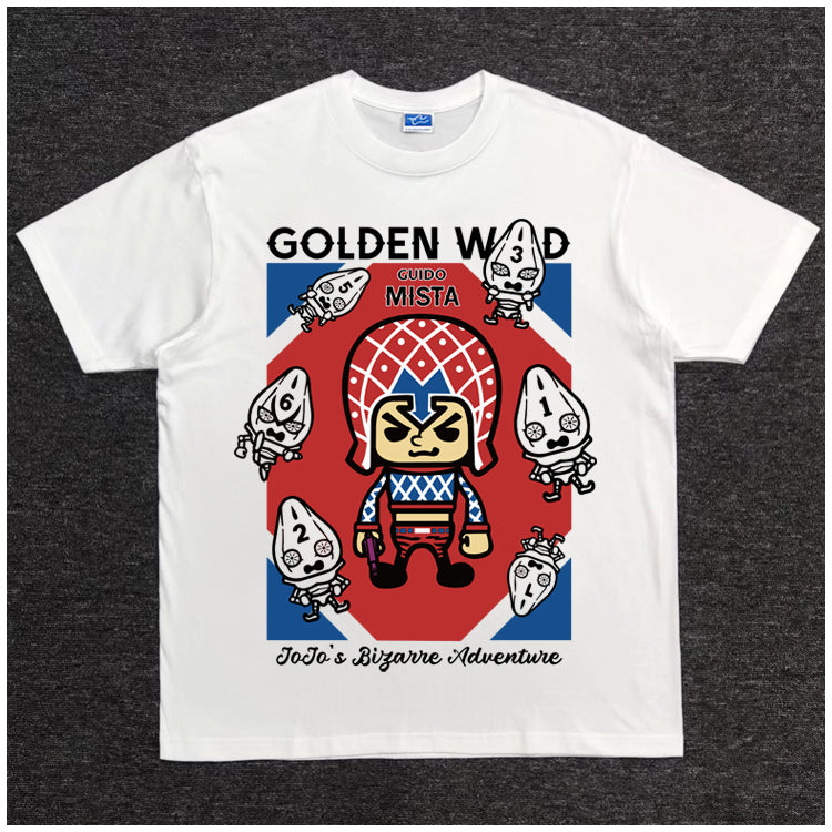 Pure Cotton Jojo’s Bizzare Adventure Guido Mista DTG Printed T-shirt