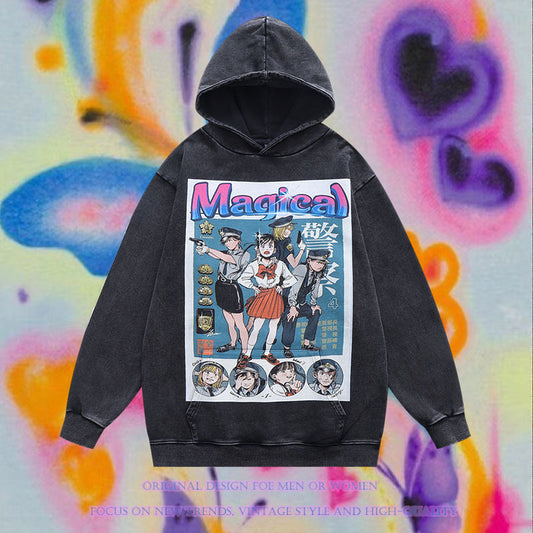 Pure Cotton Magical Police DTG Printed Hoodie