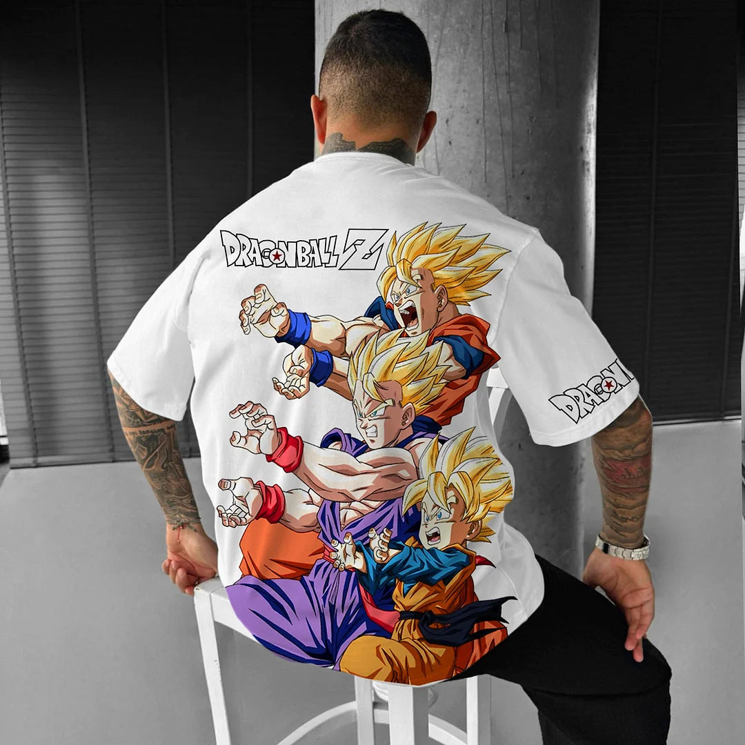 تي شيرت من القطن الخالص Dragon Ball Z Goku Cool مقاس كبير