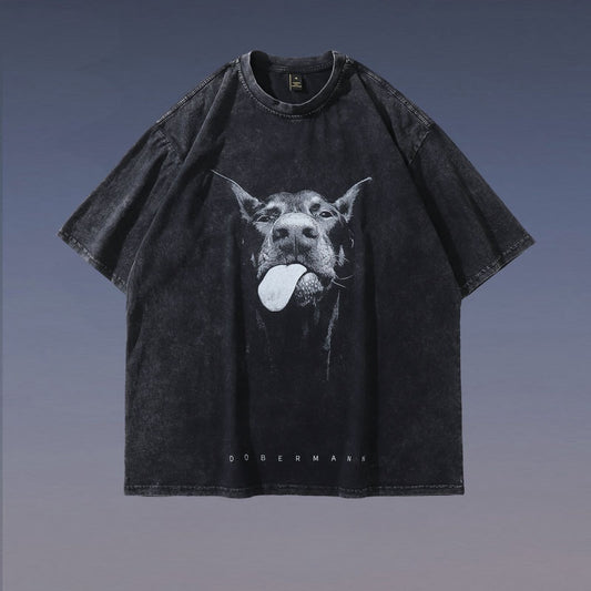 Pure Cotton Doberman DTG Printed T-shirt