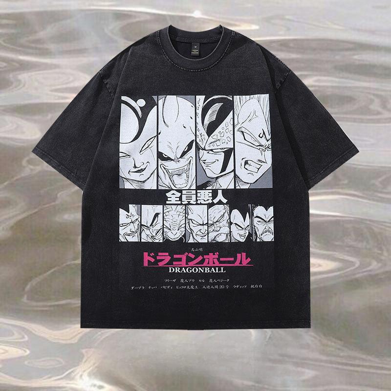 Pure Cotton Dragon Ball All Villains DTG Printed T-shirt