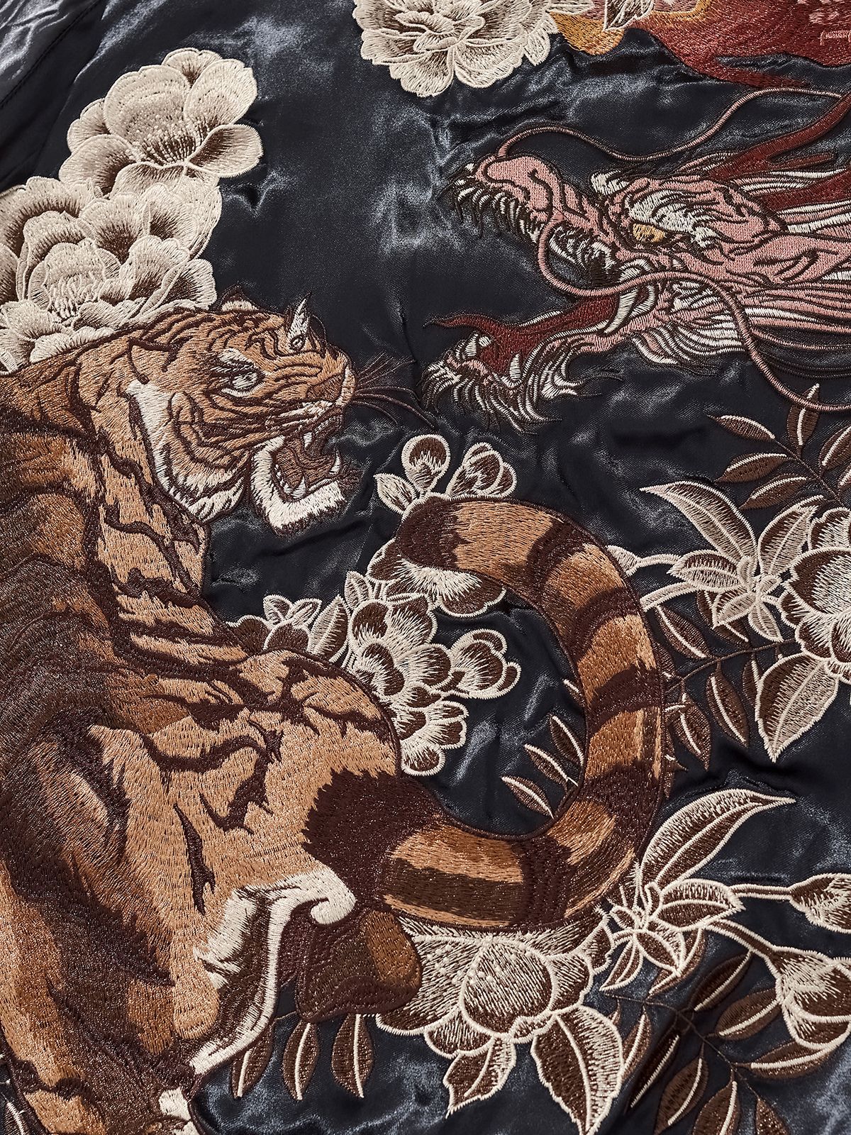 Dragon & Tiger Clash Satin Jacket