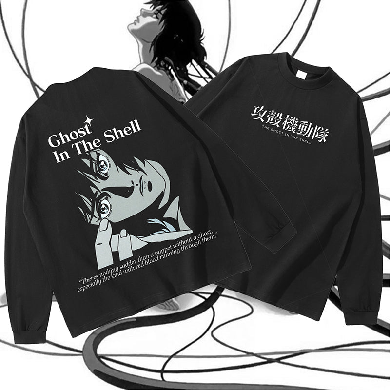 Pure Cotton Ghost in the Shell Long Sleeve T-Shirt