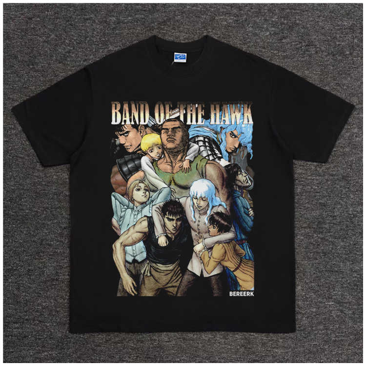 Pure Cotton Berserk Band of the Hawk DTG Printed T-shirt