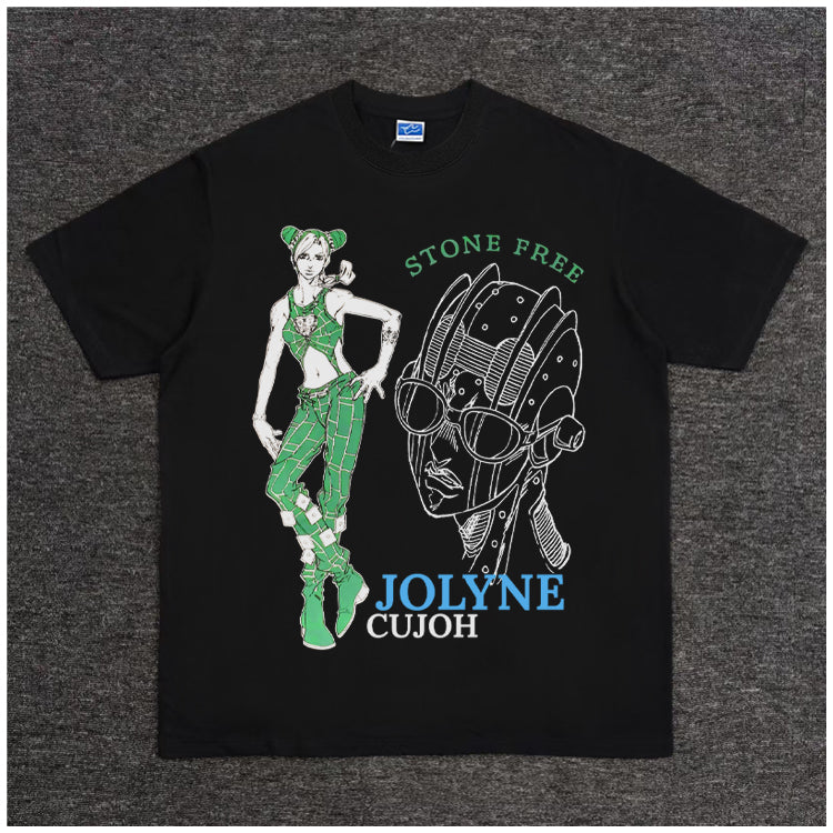 Pure Cotton Jojo’s Bizzare Adventure Jolin DTG Printed T-shirt