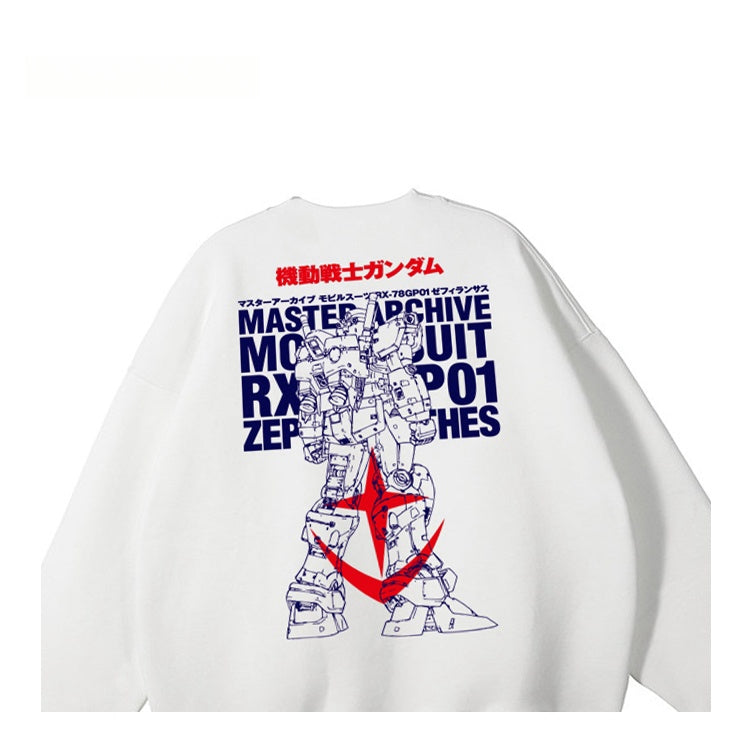 Pure Cotton Mobile Suit Gundam Sketch Pullover