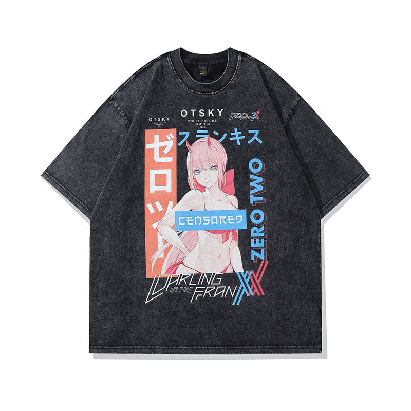 Pure Cotton Darling In The Franxx DTG Printed Tshirt