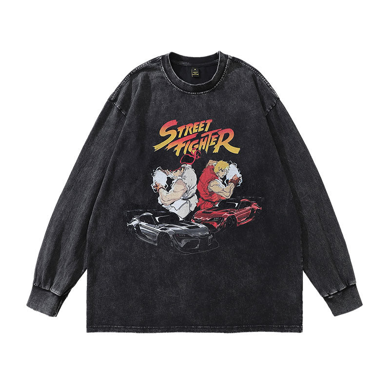 Pure Cotton Street Fighter DTG Printed Long Sleeve T-shirt