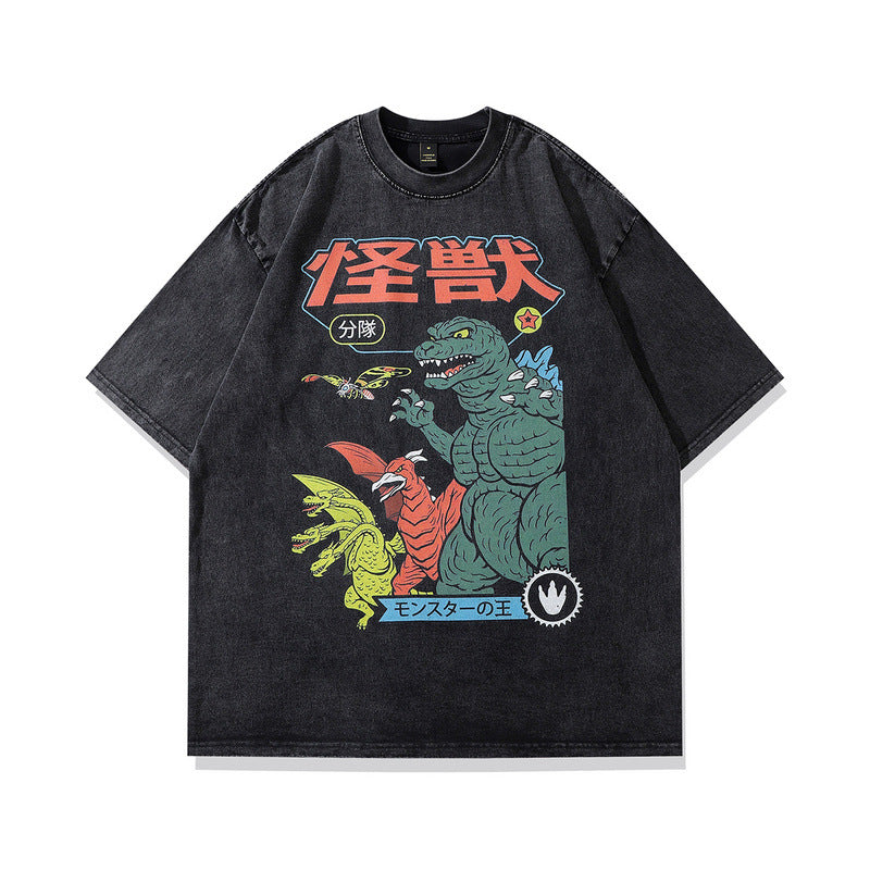 Pure Cotton Godzilla Retro DTG Printed T-shirt