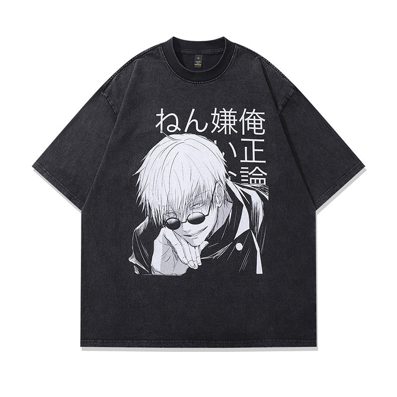 Pure Cotton Jujutsu Kaisen Satoru Gojo Cool DTG Printed Tshirt