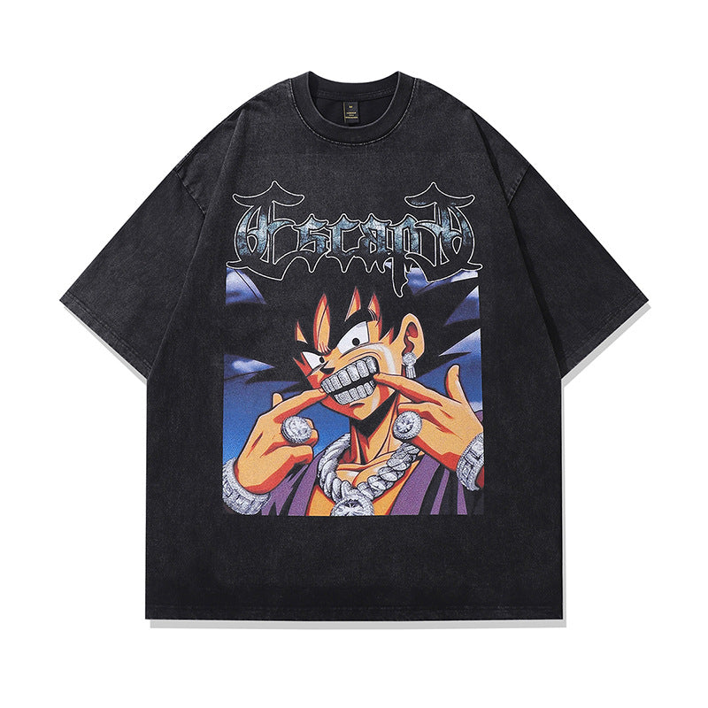 Pure Cotton Dragon Ball Hip Hop Goku DTG Printed T-shirt