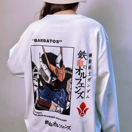 Pure Cotton Mobile Suit Gundam Barbatos Long Sleeve T-Shirt