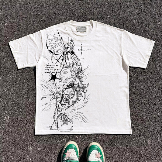 Pure Cotton Hunter X Hunter Sketches T-shirt