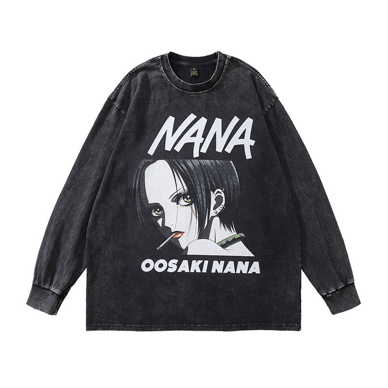 Pure Cotton Nana Oosaki DTG Printed Long Sleeve T-shirt