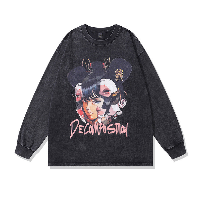 Pure Cotton Aesthetic Y2K DTG Printed Long Sleeve T-shirt