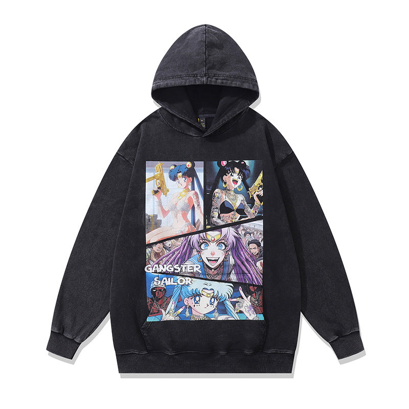 Pure Cotton Gangster Sailor DTG Printed Hoodie