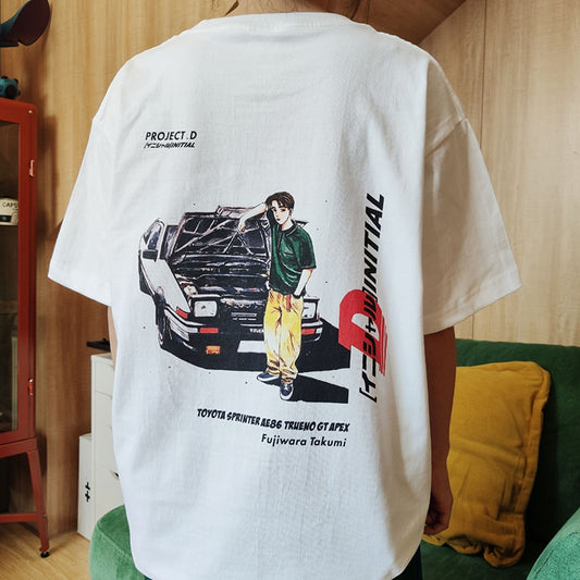 Pure Cotton Initial D Fujiwara Takumi AE 86 Tshirt