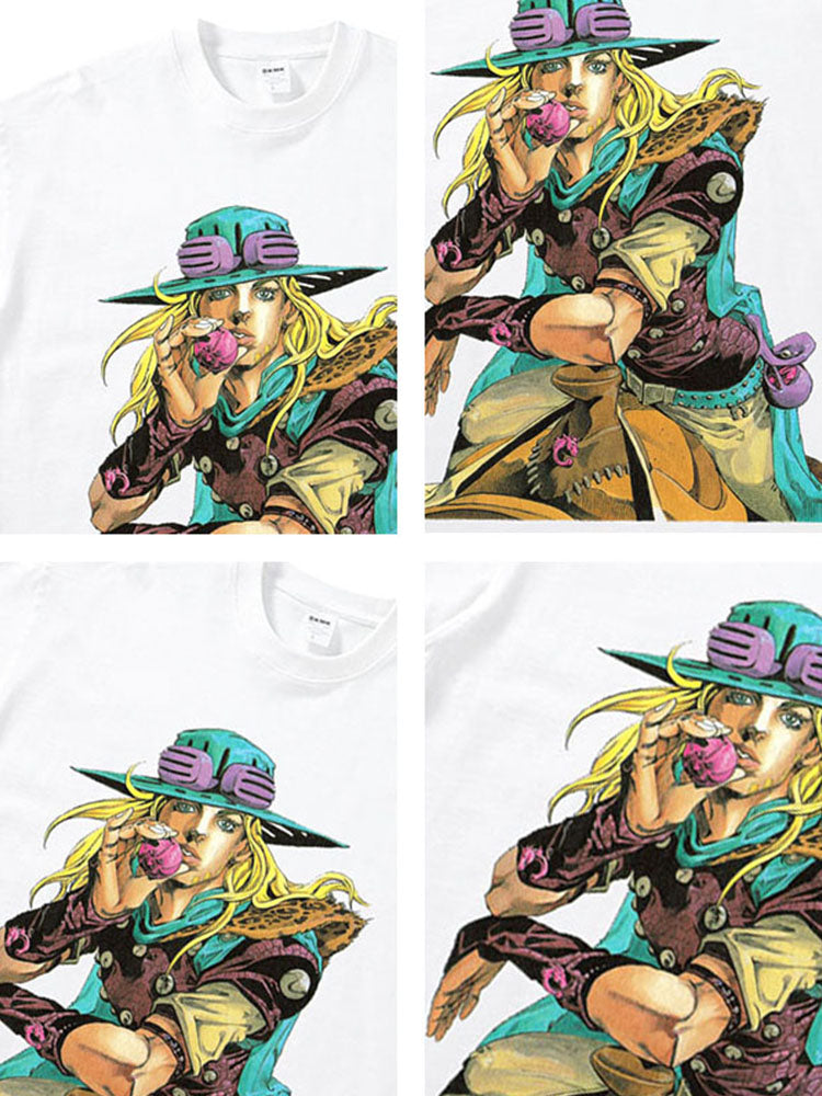 Pure Cotton Jojo’s Bizzare Adventure Steel Ball Run Summer Tshirt