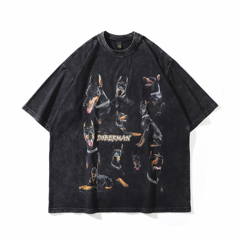 Pure Cotton Doberman Dope DTG Printed T-shirt