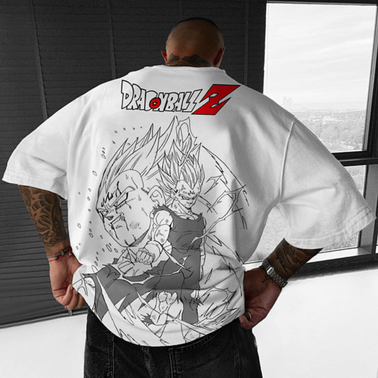 Pure Cotton Dragon Ball Vegeta Anime Plus Size T-shirt