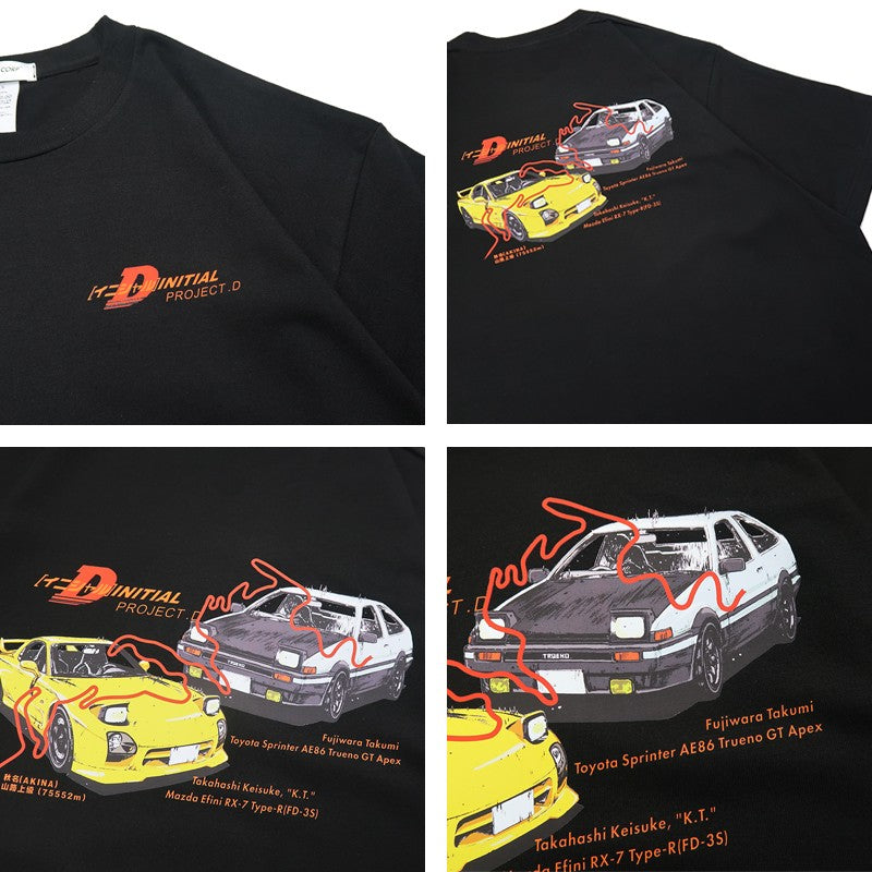 T-Shirt mit Initialen D aus reiner Baumwolle von AE86
