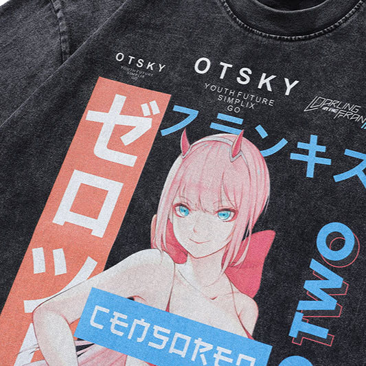 Pure Cotton Darling In The Franxx DTG Printed Tshirt