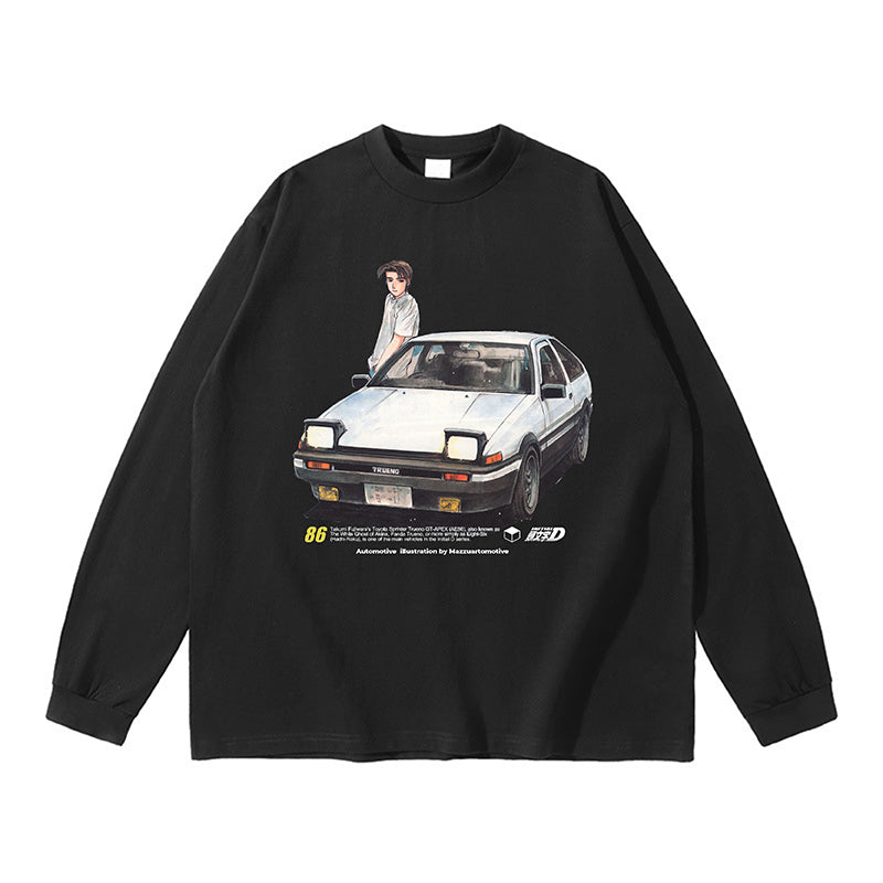 Pure Cotton Initial D Takumi Fujiwara Long Sleeve Tshirt