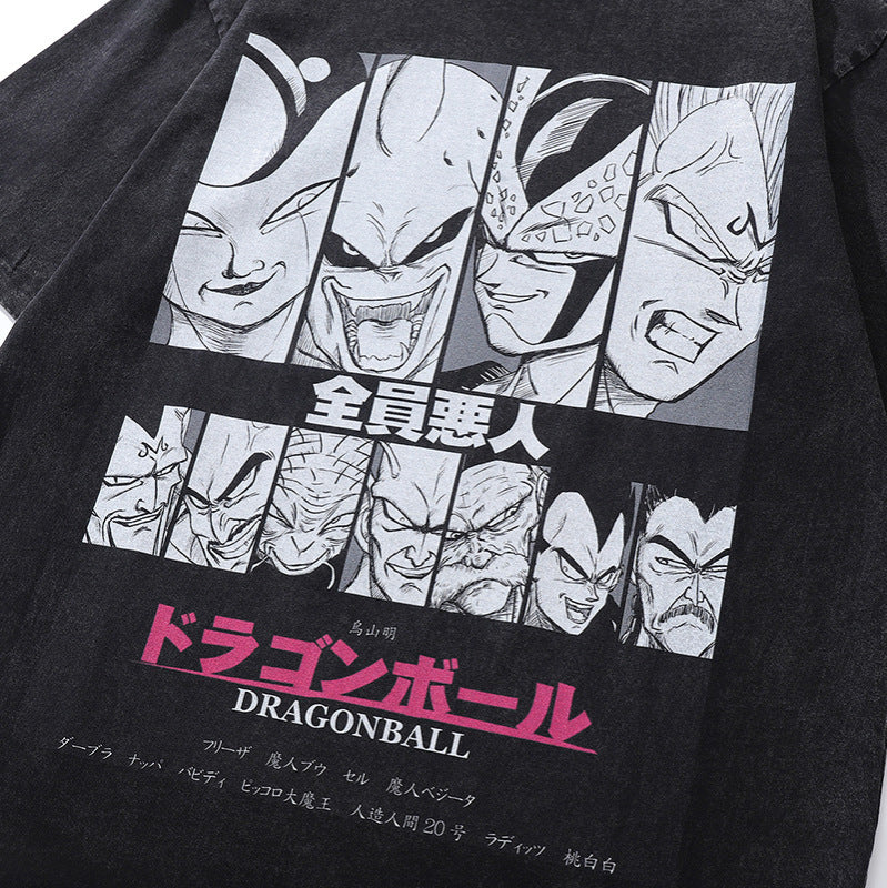 Pure Cotton Dragon Ball All Villains DTG Printed T-shirt