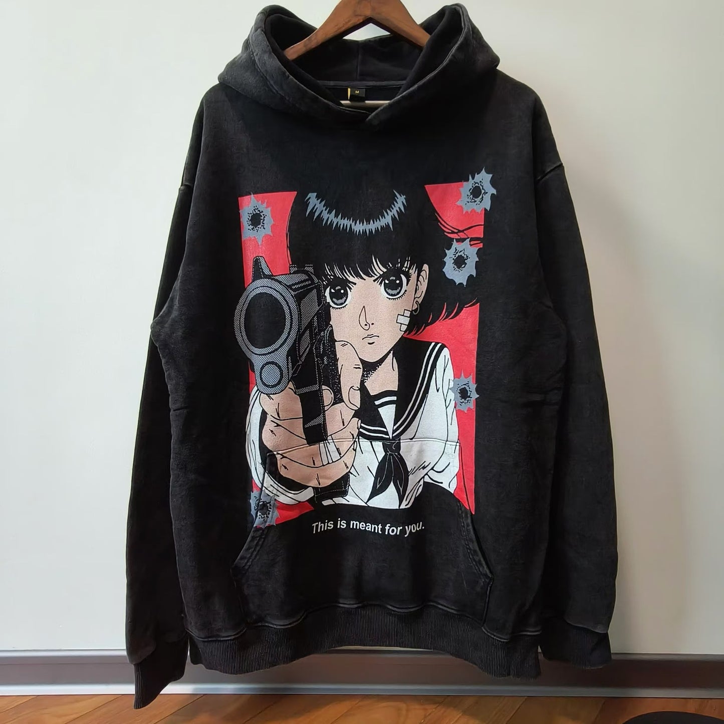 Pure Cotton Anime Girl DTG Printed Hoodie