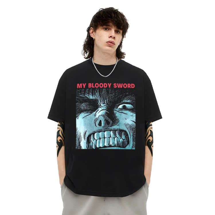 Pure Cotton Berserk My Bloody Sword DTG Printed T-shirt