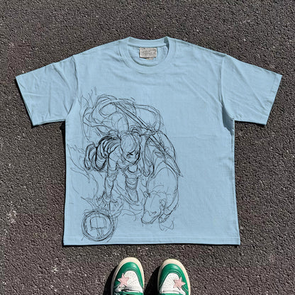 Pure Cotton Anime Manga Sketches T-shirt