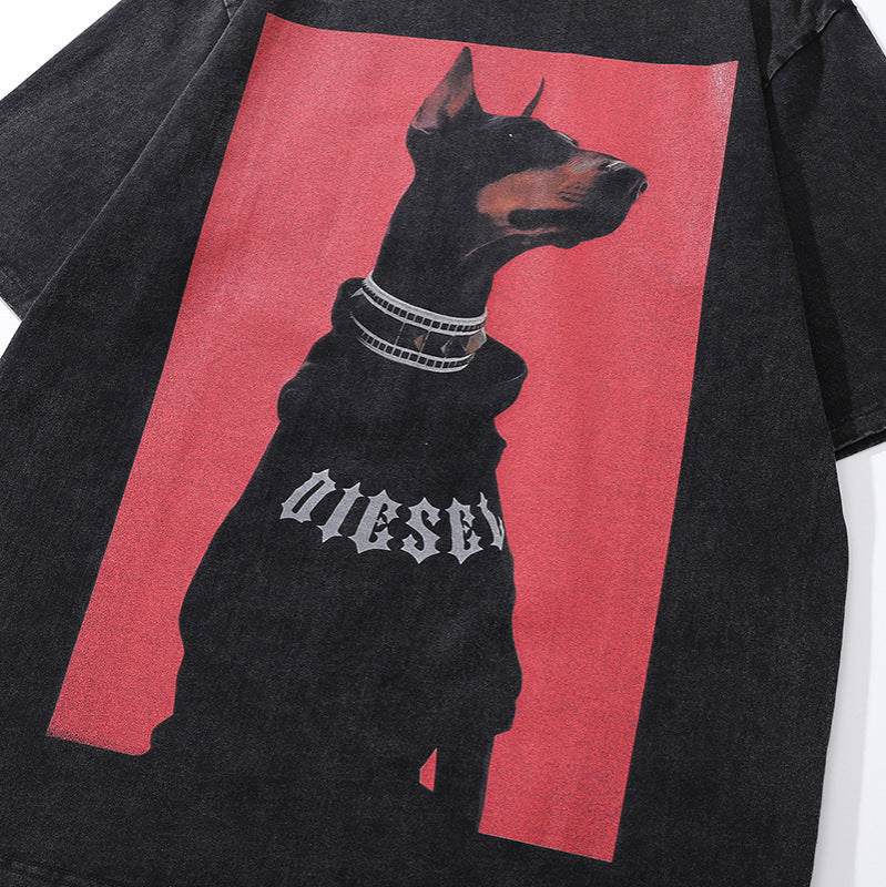 Pure Cotton Doberman DTG Printed T-shirt