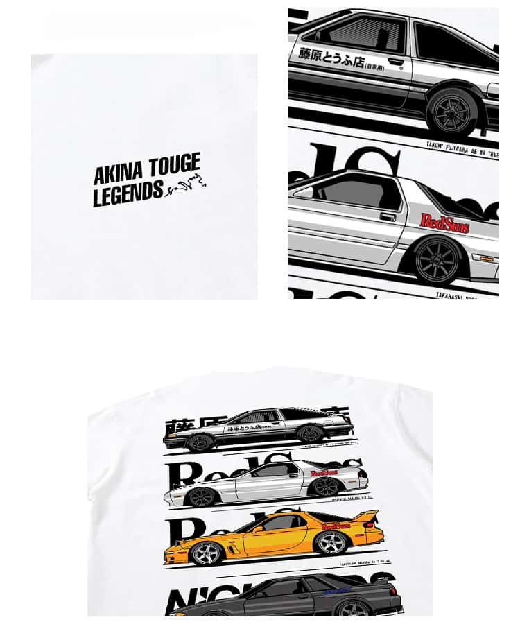 Pure Cotton Initial D Summer Tshirt