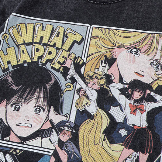 T-shirt imprimé Sailor Moon USAgi en pur coton DTG mignon