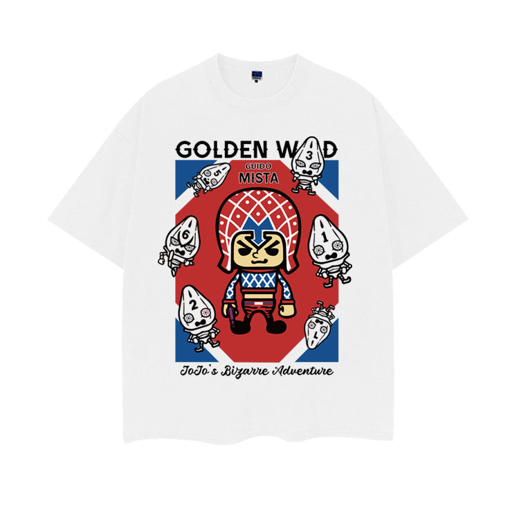 Pure Cotton Jojo’s Bizzare Adventure Guido Mista DTG Printed T-shirt