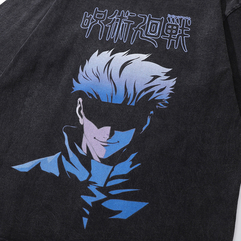 Pure Cotton Jujutsu Kaisen Satoru Gojo DTG Printed Tshirt