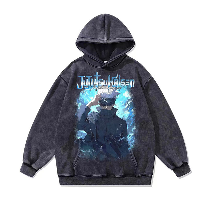 Pure Cotton Jujutsu Kaisen Satoru Gojo DTG Printed Hoodie