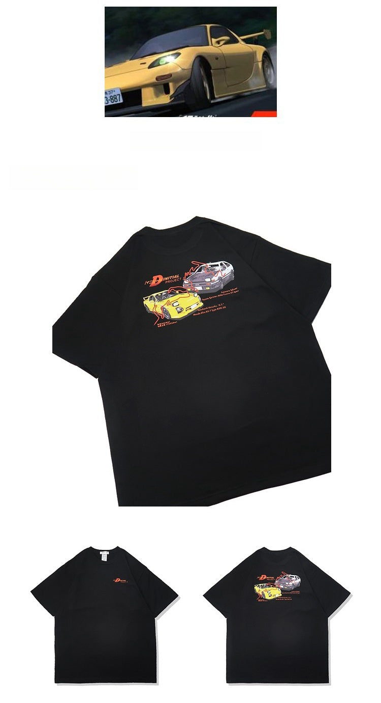 T-Shirt mit Initialen D aus reiner Baumwolle von AE86