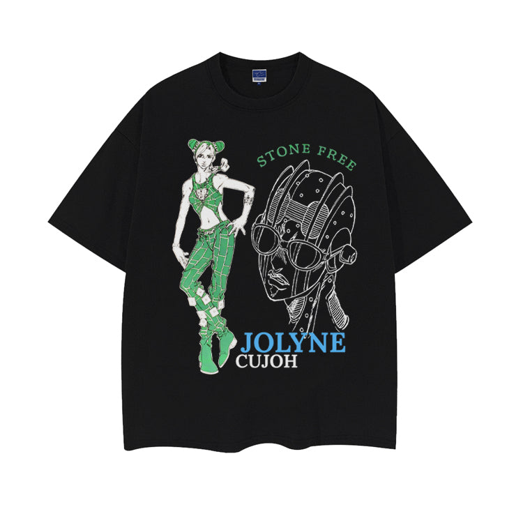 Pure Cotton Jojo’s Bizzare Adventure Jolin DTG Printed T-shirt