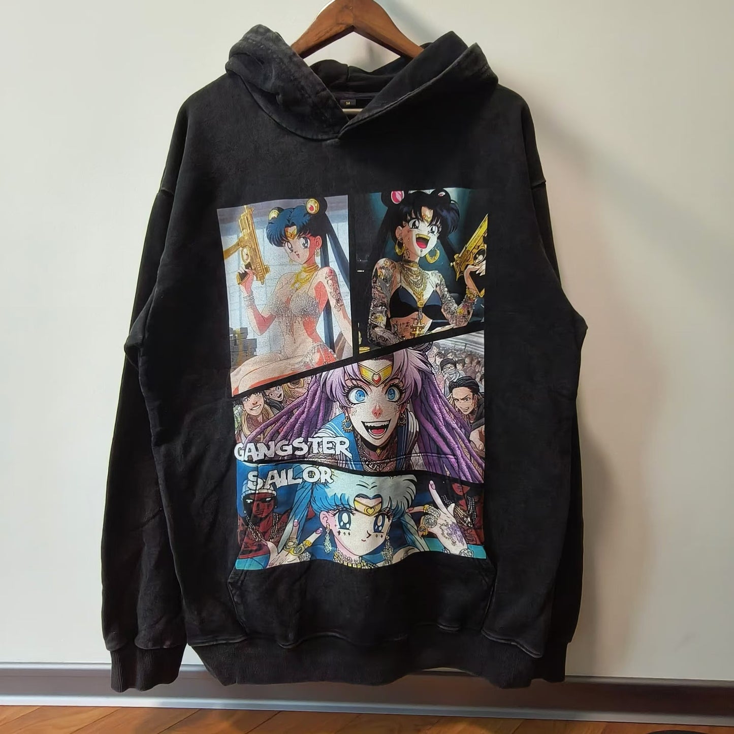 Pure Cotton Gangster Sailor DTG Printed Hoodie