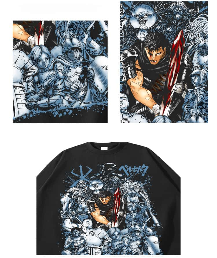 Pure Cotton Berserk Anime Long Sleeve T-Shirt